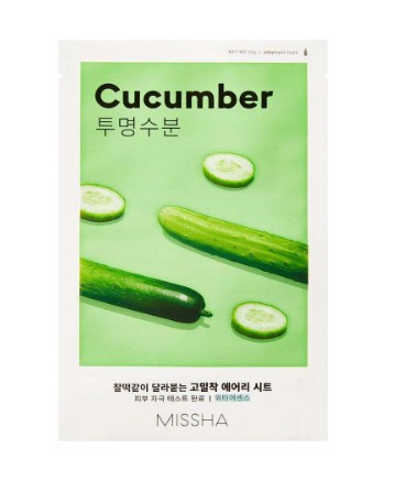 Missha - Airy Fit Sheet Cucumber - Arcmaszk - Uborka 19g