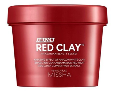 MISSHA Amazon Red Clay Pore Mask - Pórusösszehúzó arcmaszk 110ml