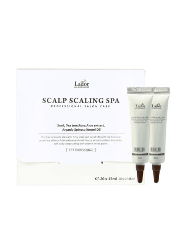 LADOR Scalp Scaling Spa - Fejbőrápoló, helyreállító ampulla 20x15g