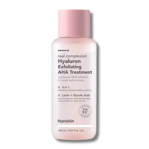HANSKIN Real Complexion Hyaluron Exfoliating AHA Treatment - Gyengéd hámlasztó 150ml