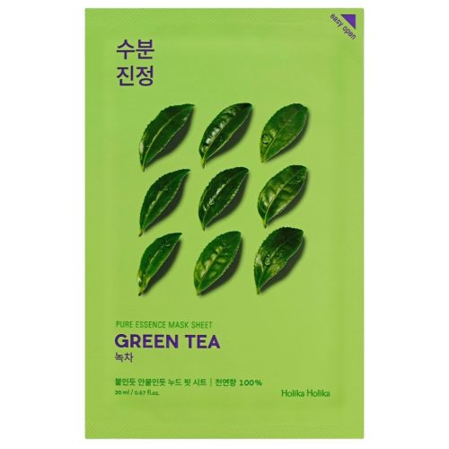 HOLIKA HOLIKA Pure Essence Mask Sheet Green Tea- Zöld teás gyulladáscsökkentő fátyolmaszk 1db