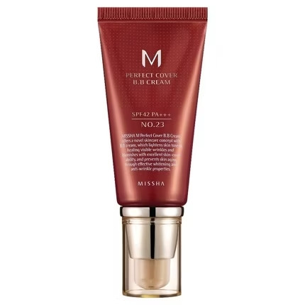 Missha - M Perfect Cover BB Cream 23 Natural Beige SPF42/PA++ - Fedő BB Krém - 23 Natural Beige - 50ml