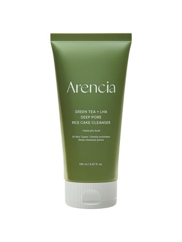 ARENCIA Green Tea + LHA Deep Pore Rice Cake Cleanser